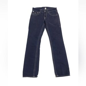 TRUE RELIGION Straight Flap Natural Big T Big Stitch Jeans